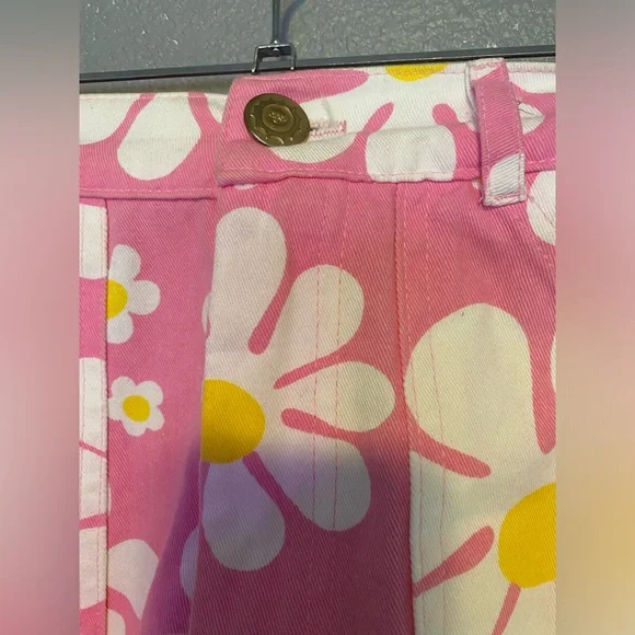 Big Bud Press pink LAZY DAISY work pants SHORTS XS - Picture 2 of 4